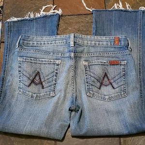7 for all mankind cut off hem jeans 29x23
